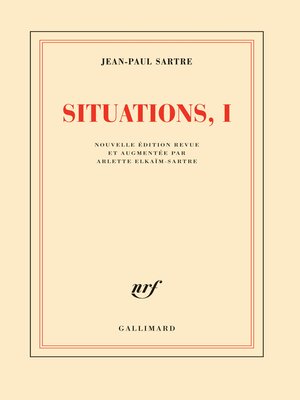 cover image of Situations (Tome 1)--Février 1938--septembre 1944